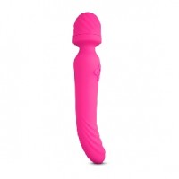 9 Speeds Rechargeable Silicone Wand Massager with Heating Function Pink